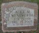 Wentworth, Alice M (Dodge) Headstone